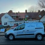 Roofing van on site St. Albans